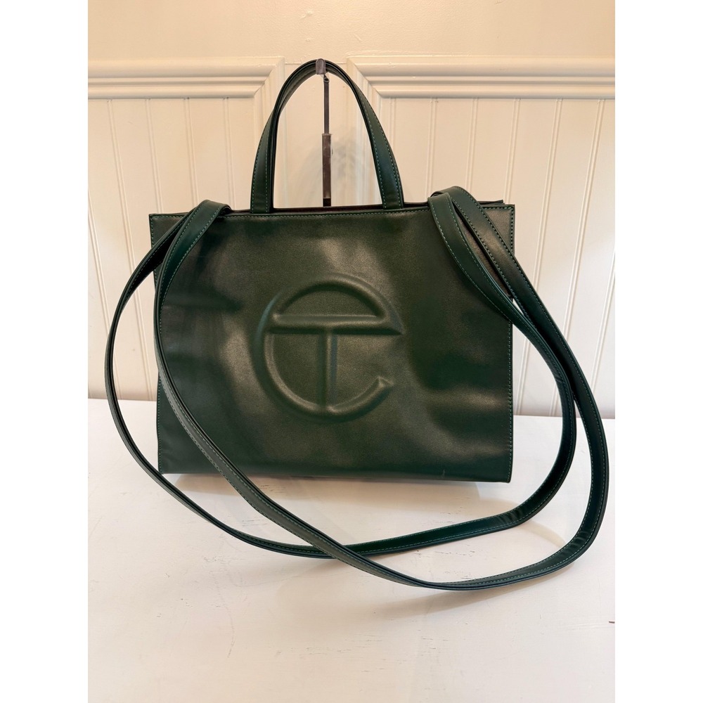 Telfar Shopping Bag Dark Olive Green Vegan Leather